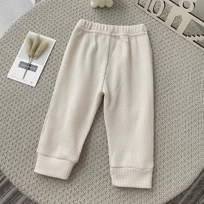 0-3 éves babanadrág tavaszi ősz rugalmas derékrész teljes hosszúságú medve hárem nadrág alsó rész stílus fiú lány alkalmi nadrág gyerek ruhák