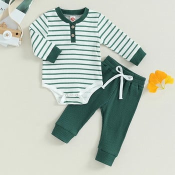 ma&baby 0-24M Комплекти дрехи за новородени бебета и момичета Комплекти дрехи с дълъг ръкав, копчета, панталони с шнурове, есенни, пролетни облекла