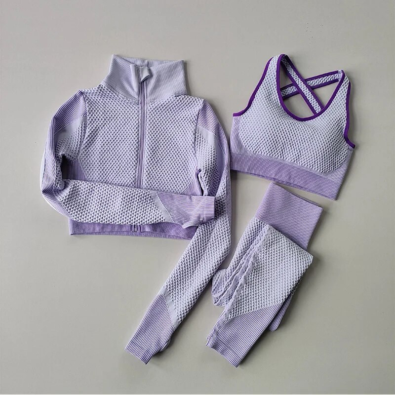 2/3 gab. Bezšuvju jogas komplekts vingrošanas zāle Fitnesa apģērbs Sieviešu jogas uzvalks sporta apģērbs Sieviešu treniņu legingi Top sporta apģērbs Treniņa tērps