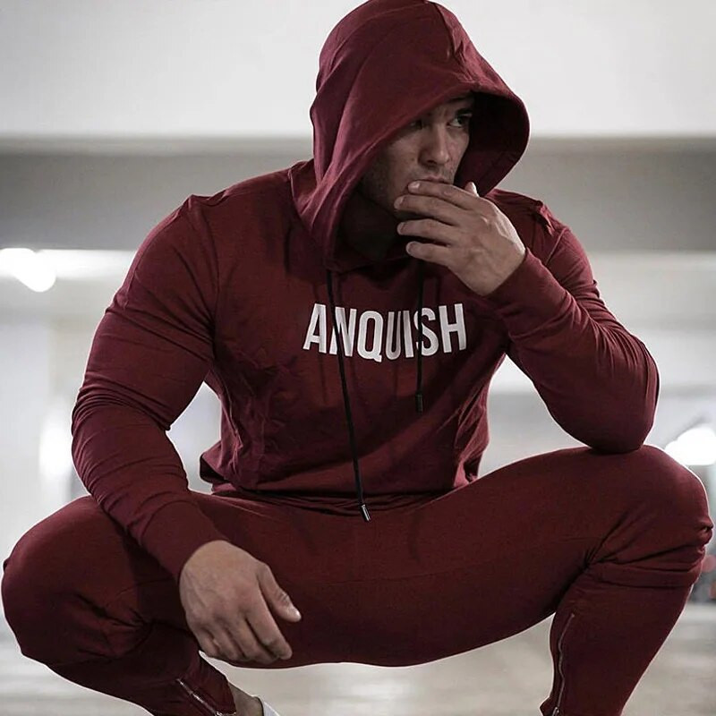 Ανδρικό κοστούμι γυμναστικής Jogger Φούτερ Αθλητικά Βαμβακερά Streetwear Casual Ανδρικά ρούχα Πουλόβερ Φούτερ και παντελόνι Σετ 2 τεμαχίων