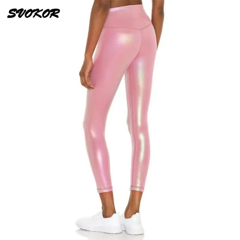 SVOKOR 2db Sportruha Fitness Fényes Sportruházat Női Tornatermi Szettek Edző Jóga Szett Szexi Sportmelltartó Stretch Leggings Tréningruha