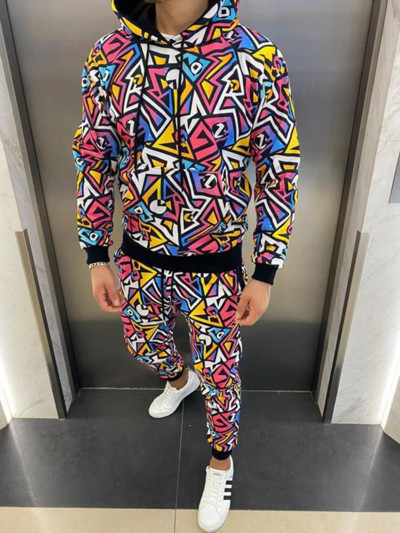 Új férfi alkalmi szettek Új márka futóruha, cipzáras kapucnis kabát + nadrág 2 db férfi sportruházat szett Sport férfi öltöny