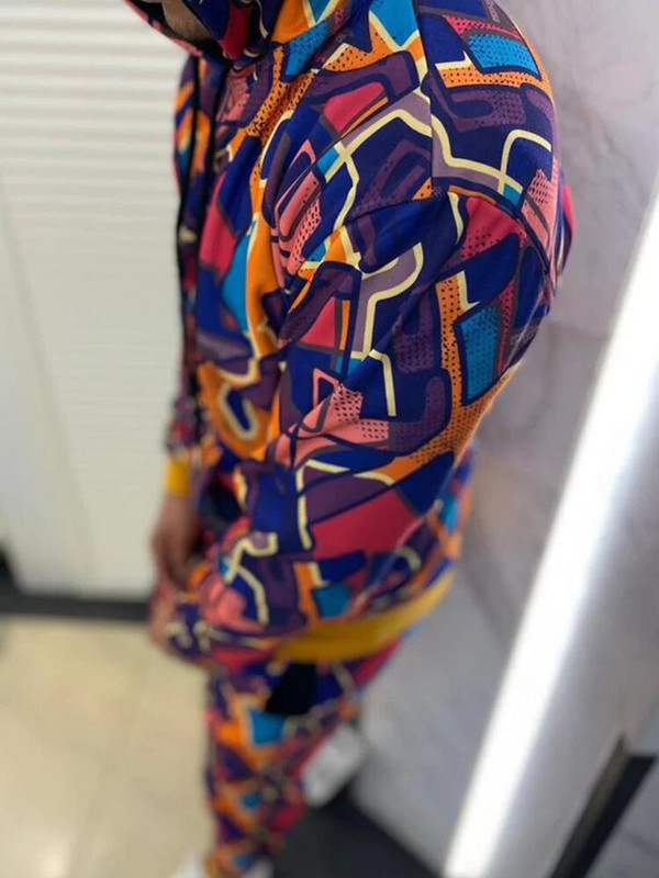 Új férfi alkalmi szettek Új márka futóruha, cipzáras kapucnis kabát + nadrág 2 db férfi sportruházat szett Sport férfi öltöny