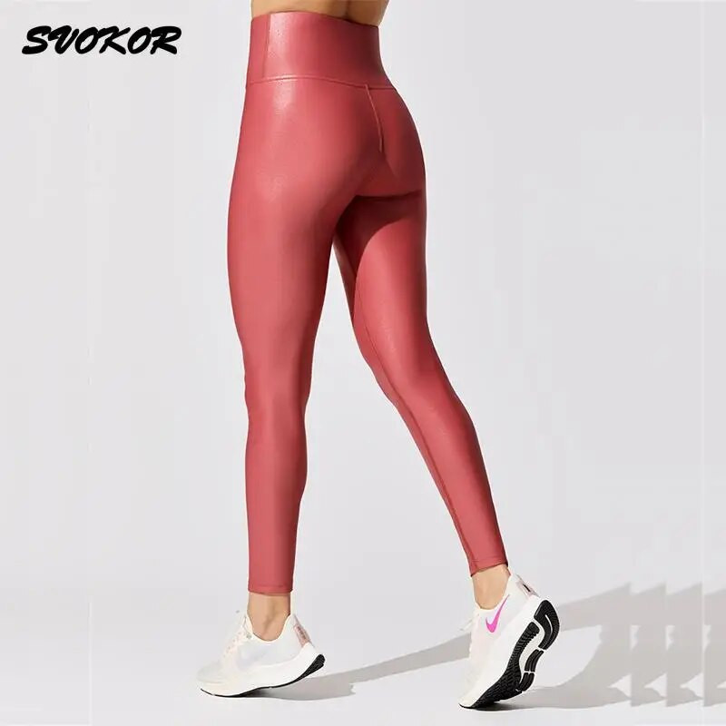 SVOKOR Σετ Γιόγκα Γυναικεία Αθλητικά Φωτεινά Σετ Γυμναστηρίου Προπόνηση 2τμχ Αθλητική Στολή Γυμναστική Στολή Αθλητικό Σουτιέν Γυαλιστερό κολάν Γυναικείο κοστούμι