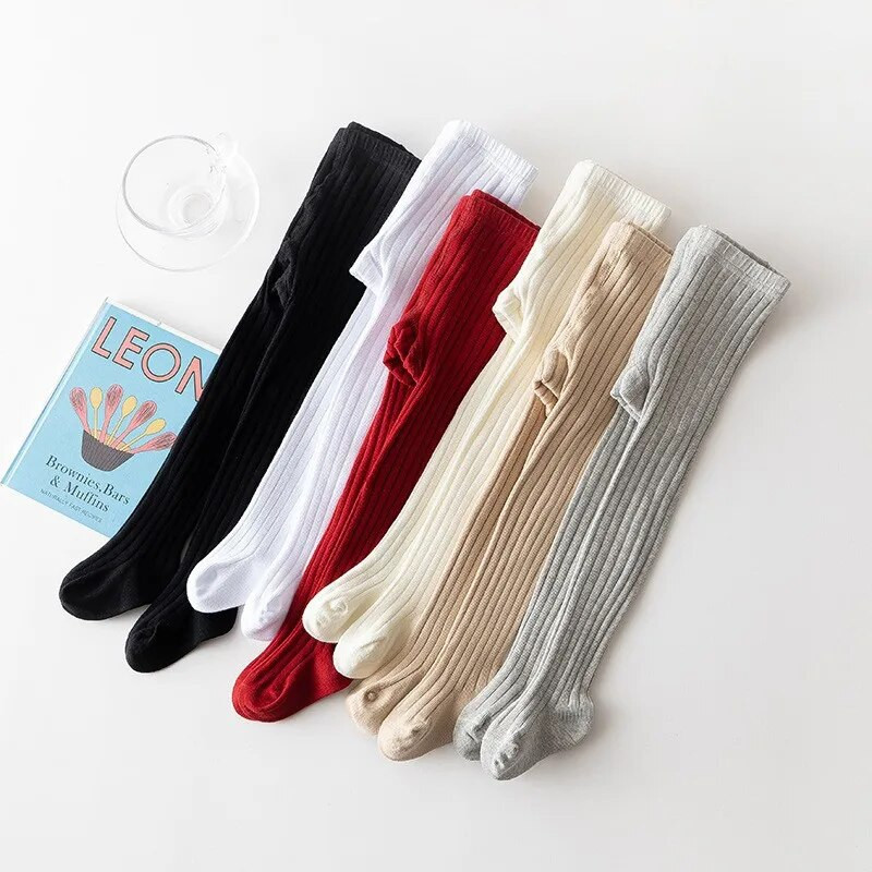 Βρεφικό καλσόν για κορίτσια Μονόχρωμο Βαμβακερό πλεκτό Βρεφικό καλσόν Νεογέννητο Φθινόπωρο Χειμώνας Παιδικά Κολάν Παιδικά Ρούχα 0-2Y