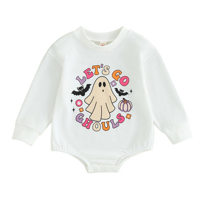 ma&baby 0-12 M Halovīni jaundzimušajiem, zīdaiņiem, meitenēm, zēniem, rombām, burtiem, ķirbjiem, spoku apdrukām, kombinezoniem, rotaļu tērpiem