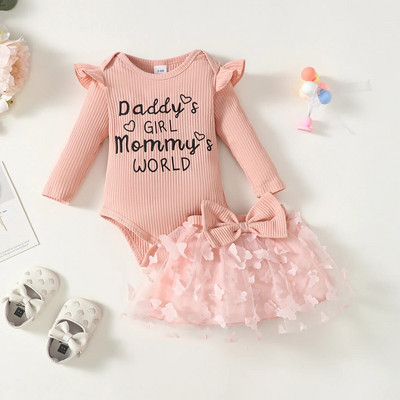 Tipegő baba lány tavaszi ruha szett őszi betűkkel nyomtatott hosszú ujjú kapucnis felső + virágmintás nadrág Újszülött ruházat