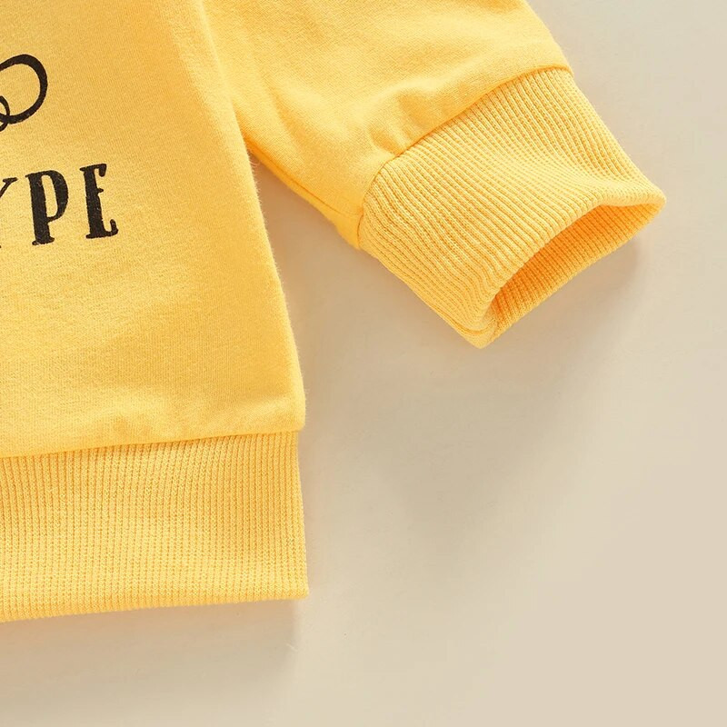 Rudens maziem bērniem jaundzimušajiem, meiteņu apģērbu komplekti burtu apdruka, vienkrāsains džemperis ar garām piedurknēm O-veida kakla izgriezumu + bikses + galvas lente ikdienas tērpi