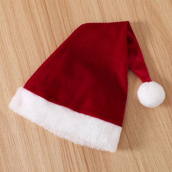 Χριστουγεννιάτικα σετ χριστουγεννιάτικων ρούχων για βρέφη, κοριτσάκια, μακρυμάνικα γράμματα με στάμπα βελούδινα κορμάκια + παντελόνια λάμψης + καπέλο χριστουγεννιάτικα ρούχα
