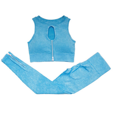 Bešavni set za jogu Rebrasta odjeća za vježbanje za žene Sportski grudnjak Kratke hlače s visokim strukom Kompleti tajica za jogu Odjeća za teretanu Sportska odijela