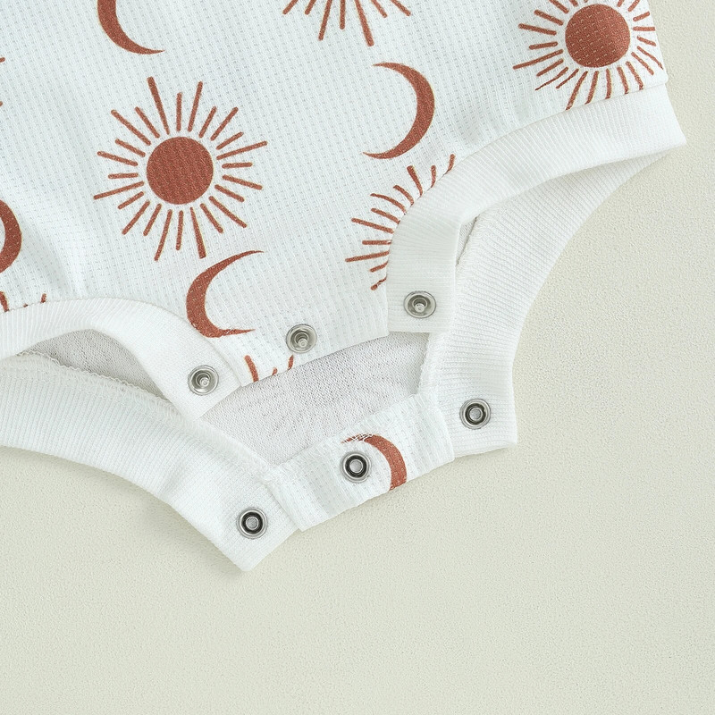 ma&baby 0-24M Νεογέννητο αγοράκι Κοριτσάκι Romper Νήπιο Βρεφικό μακρυμάνικο στάμπα φόρμα βάφλας Playsuit Φθινοπωρινά ανοιξιάτικα ρούχα