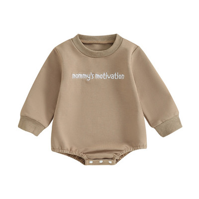 ma&baby 0-18M Νεογέννητο Βρέφος Αγοράκι Κοριτσάκι Romper Κέντημα Κέντημα Μακρυμάνικο Ολόσωμες φόρμες Φθινοπωρινή Άνοιξη Μικρά Ρούχα