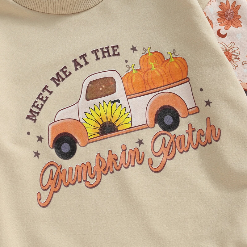 ma&baby 0-24M Halloween Baba Romper Újszülött Csecsemő Tipegő Fiú Lány Levél Töknyomat Hosszú ujjú Jumpsuit Playsuit Ruházat