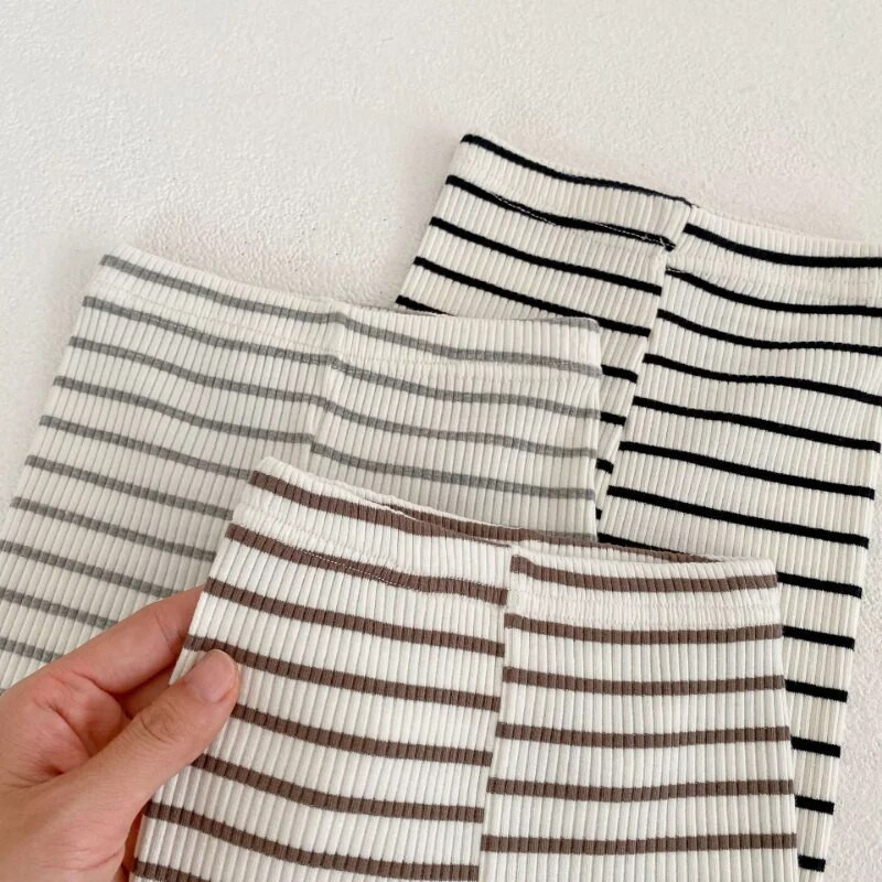 2023. gada pavasaris, bērnu legingi, zīdaiņu sloksne, maziem bērniem ar augstu vidukli, svītrainām bikses meitenēm, zēniem