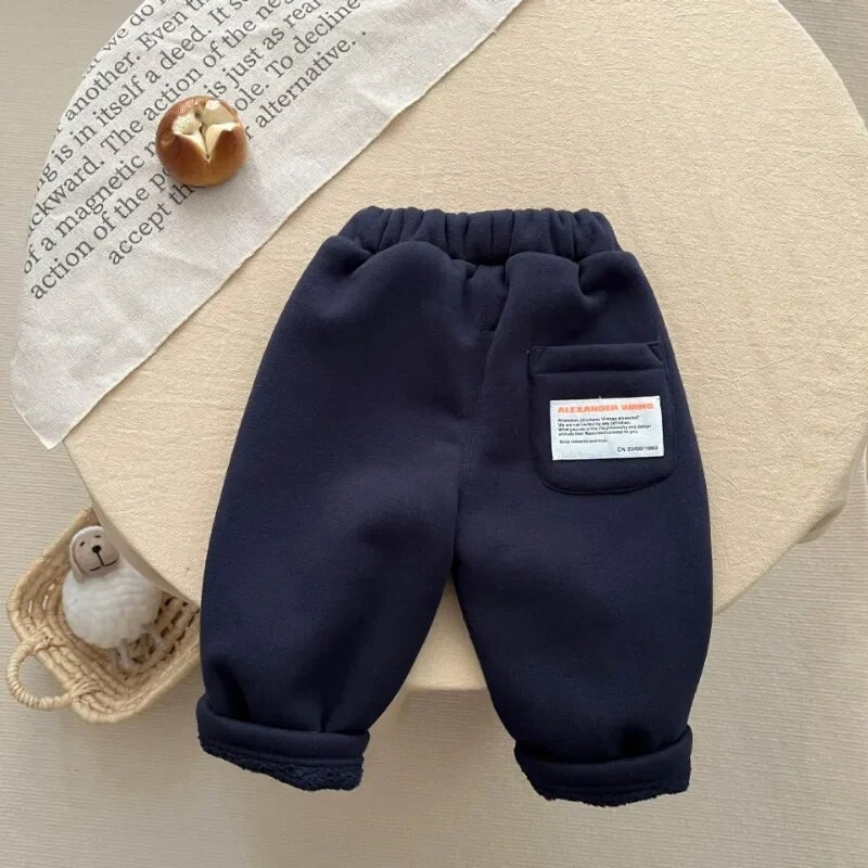 Ziemas bērnu bikses Maziem bērniem Meiteņu kažokādas odere Bikses Bieza Odere Siltas Zēnu Bikses