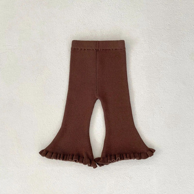 Άνετο γοητευτικό: Floral print γιακά Peter Pan Μακρυμάνικο πουκάμισο + παντελόνι με καμπάνα σετ για παιδικά κοριτσάκια το φθινόπωρο 2023