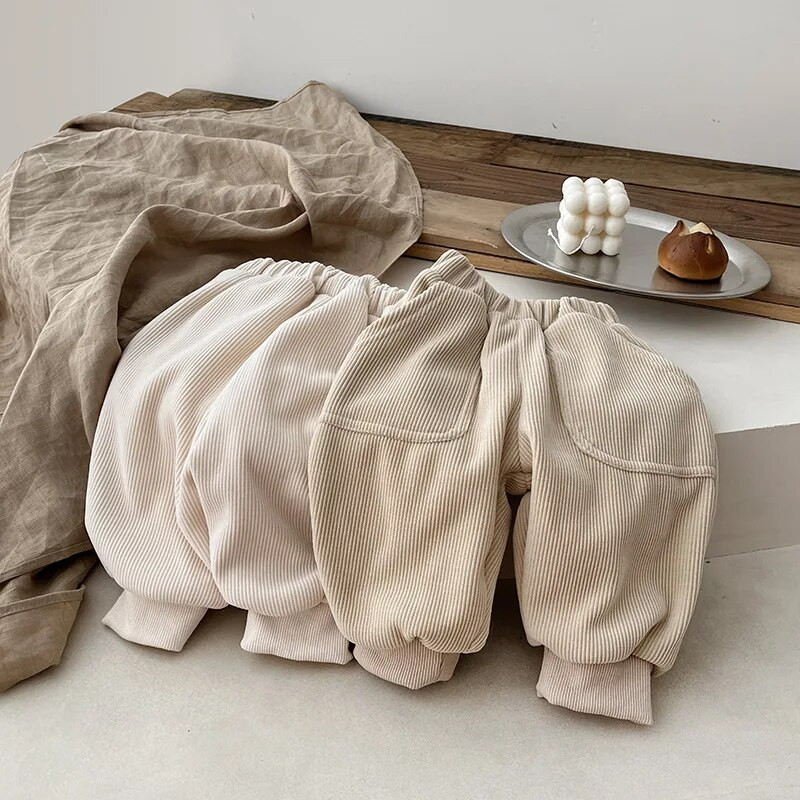 2023 Χειμερινό μωρό παντελόνι Γούνινη επένδυση χονδρό παντελόνι για αγόρια χαλαρό ζεστό παντελόνι για κορίτσια