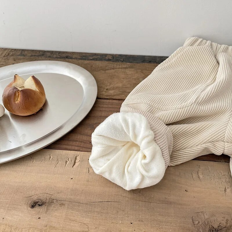 2023 Χειμερινό μωρό παντελόνι Γούνινη επένδυση χονδρό παντελόνι για αγόρια χαλαρό ζεστό παντελόνι για κορίτσια