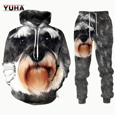 German Shepherd Νέο 3D τυπωμένο ανδρικό φούτερ με κουκούλα σετ ανδρικές/γυναικείες φόρμες αθλητικές και καθημερινές ανδρικές φόρμες unisex