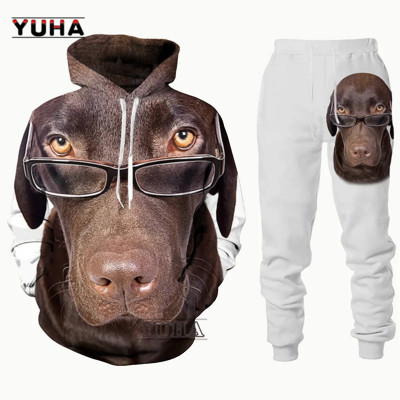 German Shepherd Νέο 3D τυπωμένο ανδρικό φούτερ με κουκούλα σετ ανδρικές/γυναικείες φόρμες αθλητικές και καθημερινές ανδρικές φόρμες unisex