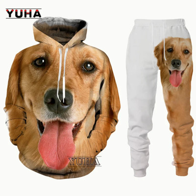 German Shepherd Νέο 3D τυπωμένο ανδρικό φούτερ με κουκούλα σετ ανδρικές/γυναικείες φόρμες αθλητικές και καθημερινές ανδρικές φόρμες unisex