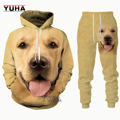 German Shepherd Νέο 3D τυπωμένο ανδρικό φούτερ με κουκούλα σετ ανδρικές/γυναικείες φόρμες αθλητικές και καθημερινές ανδρικές φόρμες unisex