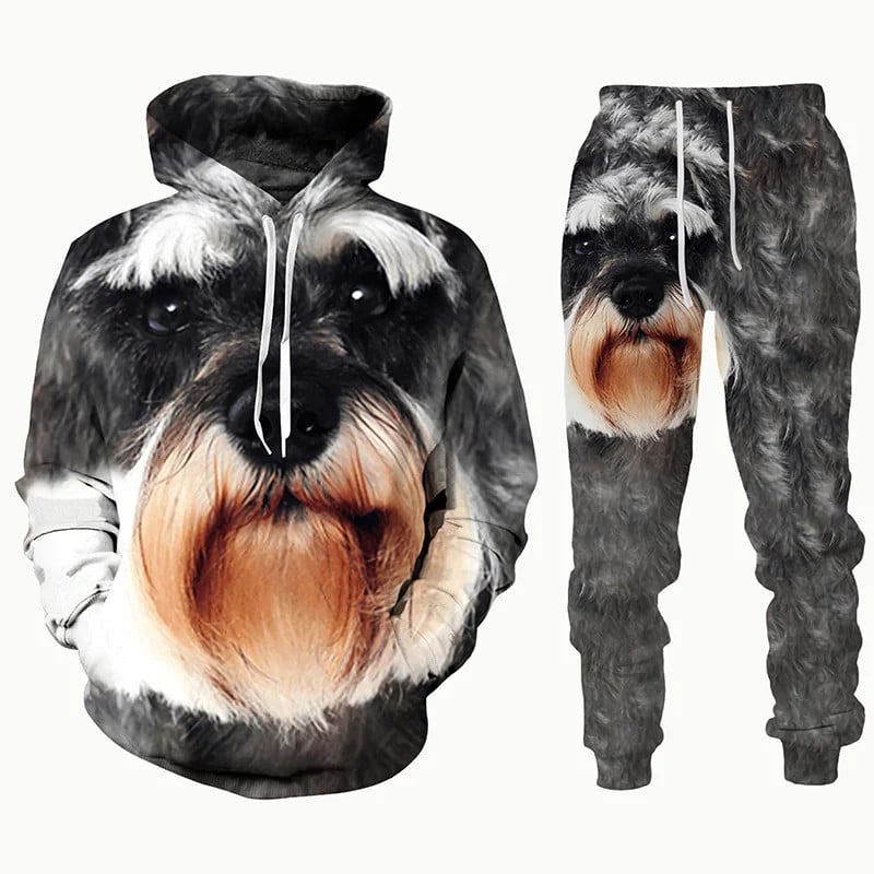 German Shepherd Νέο 3D τυπωμένο ανδρικό φούτερ με κουκούλα σετ ανδρικές/γυναικείες φόρμες αθλητικές και καθημερινές ανδρικές φόρμες unisex