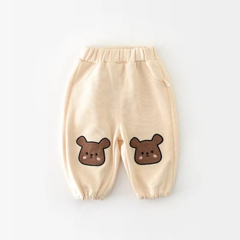 2023-as őszi baba uniszex melegítőnadrág karikatúra medve hímzés kisgyermek lányok alkalmi nadrág fiú sport nadrág