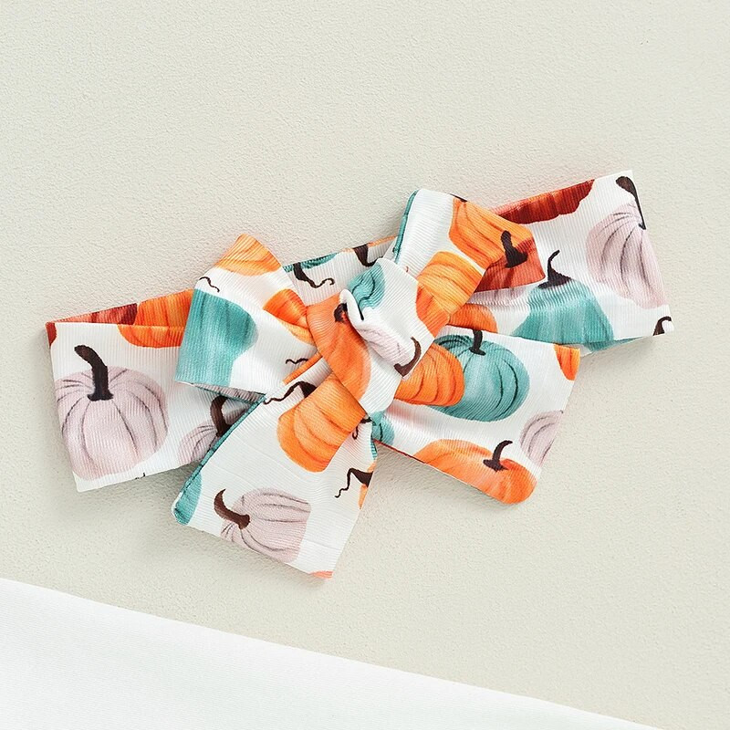 ma&baby 0-18M Απόκριες νεογέννητα βρέφη Βρεφικά κορίτσια Ρούχα Σετ Μακρυμάνικα Romper Παντελόνι κολοκύθας Κοστούμια