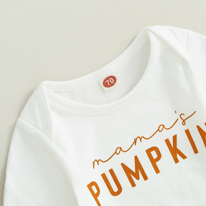 ma&baby 0-18M Απόκριες νεογέννητα βρέφη Βρεφικά κορίτσια Ρούχα Σετ Μακρυμάνικα Romper Παντελόνι κολοκύθας Κοστούμια