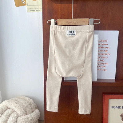 Újszülött baba PP nadrág 0-3 éves csecsemő fiú lány rugalmas derék csíkos/ tömör pamut leggings alsó alkalmi ruhák tavaszi ruhák