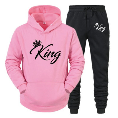 Μακρυμάνικο Σετ Φούτερ Ζευγάρι Φθινοπωρινά και Χειμερινά Αθλήματα Μακρυμάνικο Σετ Φούτερ Ζευγάρι Σετ Πουλόβερ Μοδάτο Ζευγάρι