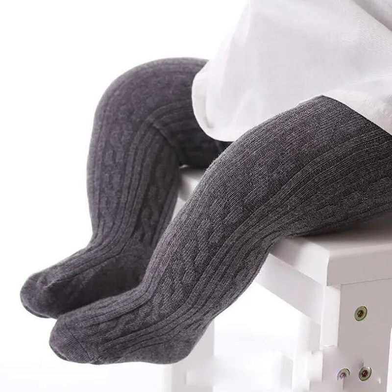 Bērnu ziemas pavasara zeķubikses trikotāžas kokvilnas siltas zeķbikses vienkrāsains zīdaiņu toddler meiteņu zeķubikses bērniem zeķu zeķes