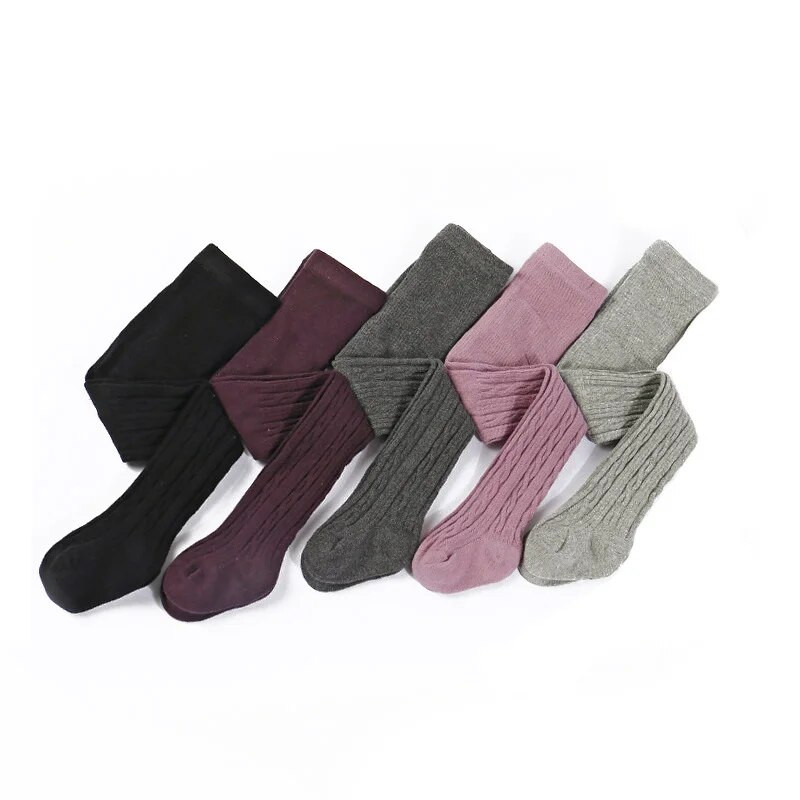 Bērnu ziemas pavasara zeķubikses trikotāžas kokvilnas siltas zeķbikses vienkrāsains zīdaiņu toddler meiteņu zeķubikses bērniem zeķu zeķes