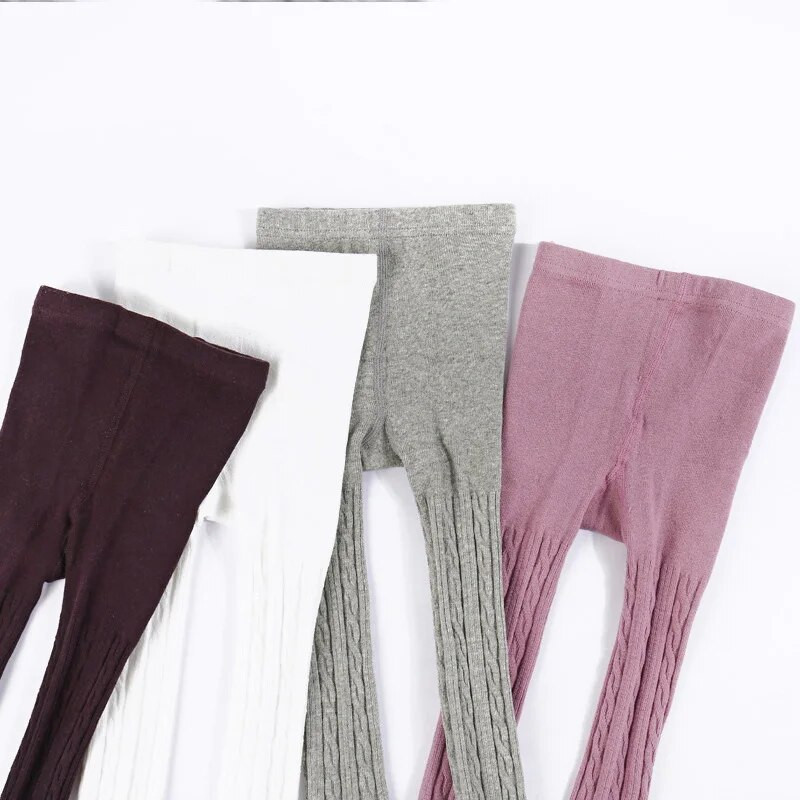 Bērnu ziemas pavasara zeķubikses trikotāžas kokvilnas siltas zeķbikses vienkrāsains zīdaiņu toddler meiteņu zeķubikses bērniem zeķu zeķes