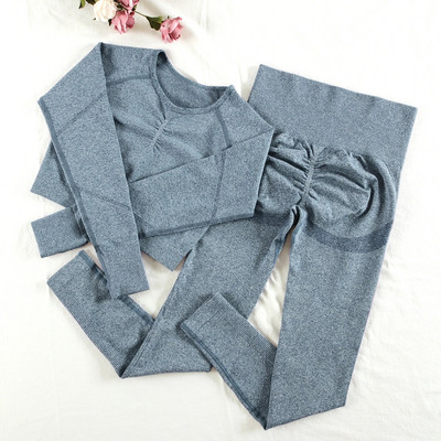 CHRLEISURE Σετ δύο τεμαχίων Αθλητικές φόρμες Γυναικείες φόρμες Αθλητισμός χωρίς ραφή Σετ γιόγκα Fitness Ψηλόμεση Αθλητικά Γυναικεία