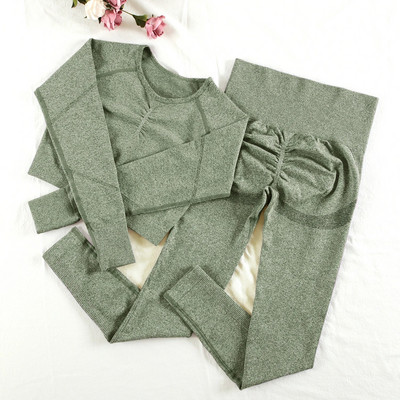 CHRLEISURE Σετ δύο τεμαχίων Αθλητικές φόρμες Γυναικείες φόρμες Αθλητισμός χωρίς ραφή Σετ γιόγκα Fitness Ψηλόμεση Αθλητικά Γυναικεία