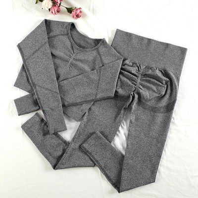 CHRLEISURE Σετ δύο τεμαχίων Αθλητικές φόρμες Γυναικείες φόρμες Αθλητισμός χωρίς ραφή Σετ γιόγκα Fitness Ψηλόμεση Αθλητικά Γυναικεία