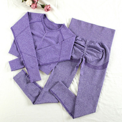 CHRLEISURE Σετ δύο τεμαχίων Αθλητικές φόρμες Γυναικείες φόρμες Αθλητισμός χωρίς ραφή Σετ γιόγκα Fitness Ψηλόμεση Αθλητικά Γυναικεία