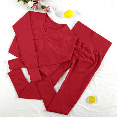 CHRLEISURE Σετ δύο τεμαχίων Αθλητικές φόρμες Γυναικείες φόρμες Αθλητισμός χωρίς ραφή Σετ γιόγκα Fitness Ψηλόμεση Αθλητικά Γυναικεία