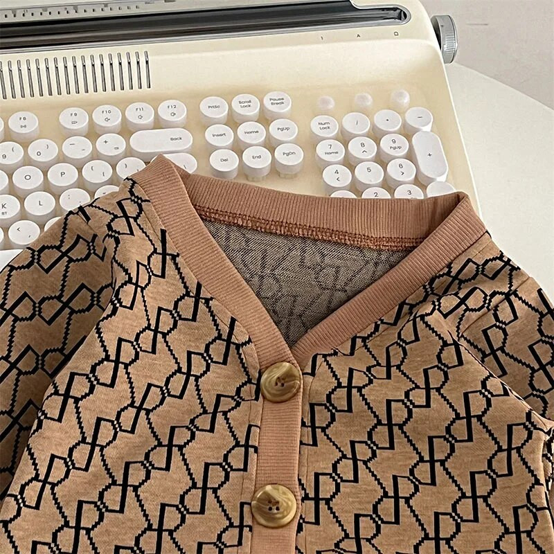 MILANCEL őszi divatos, khaki színű ruhák kislányoknak és fiúknak, totyogó mackóruha