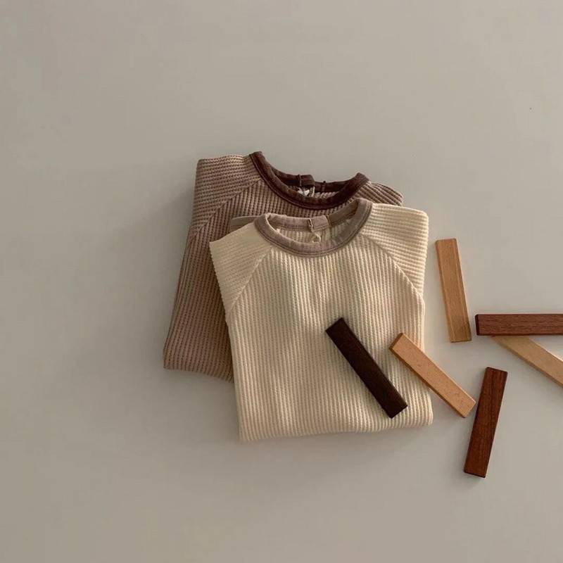 2023. gada jauns rudens mazuļa viengabala vafeļu bikses ar garām piedurknēm alpīnisma apģērbs.