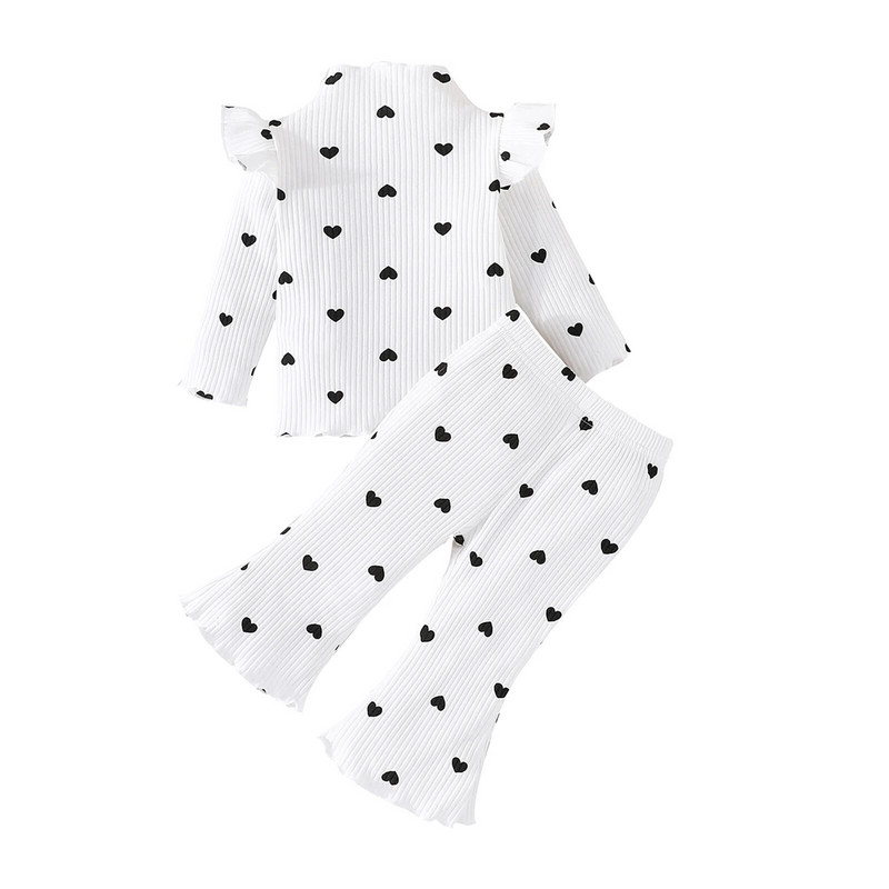 ma&baby 3-24M vastsündinud imik beebi poiss tüdrukule riidekomplektid südametrükk kudum pikkade varrukatega topid püksid rõivad sügiskevad riided D05