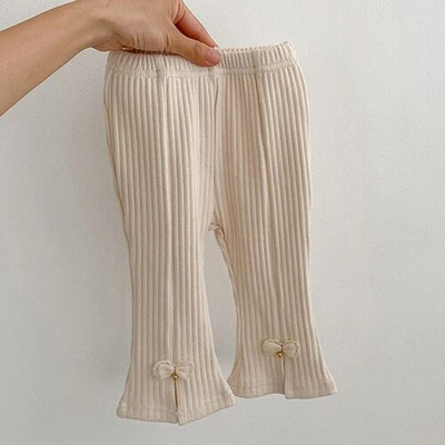 Μικρό μωρό κοριτσάκι Παντελόνι μονόχρωμο Άνοιξη φθινόπωρο Βρεφικό παντελόνι για κοριτσάκια Παντελόνι καμπάνα με ελαστική μέση Βρεφικά κοριτσίστικα κολάν