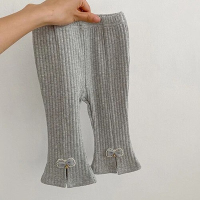 Μικρό μωρό κοριτσάκι Παντελόνι μονόχρωμο Άνοιξη φθινόπωρο Βρεφικό παντελόνι για κοριτσάκια Παντελόνι καμπάνα με ελαστική μέση Βρεφικά κοριτσίστικα κολάν