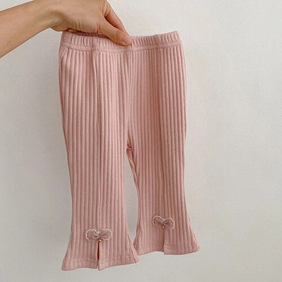 Μικρό μωρό κοριτσάκι Παντελόνι μονόχρωμο Άνοιξη φθινόπωρο Βρεφικό παντελόνι για κοριτσάκια Παντελόνι καμπάνα με ελαστική μέση Βρεφικά κοριτσίστικα κολάν