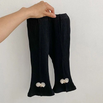 Μικρό μωρό κοριτσάκι Παντελόνι μονόχρωμο Άνοιξη φθινόπωρο Βρεφικό παντελόνι για κοριτσάκια Παντελόνι καμπάνα με ελαστική μέση Βρεφικά κοριτσίστικα κολάν