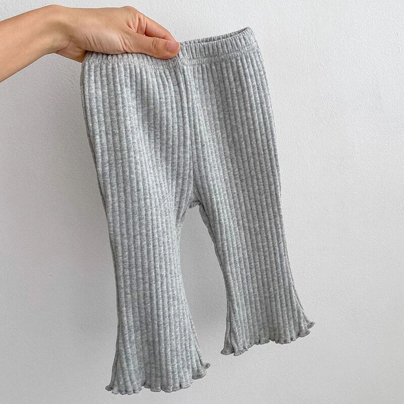 Μικρό μωρό κοριτσάκι Παντελόνι μονόχρωμο Άνοιξη φθινόπωρο Βρεφικό παντελόνι για κοριτσάκια Παντελόνι καμπάνα με ελαστική μέση Βρεφικά κοριτσίστικα κολάν