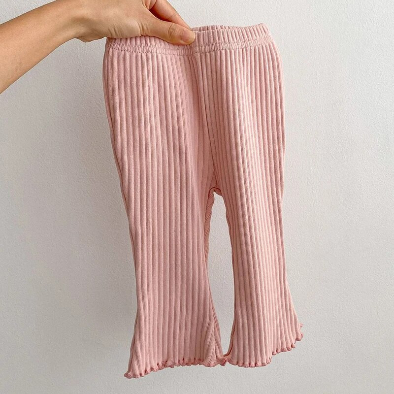 Μικρό μωρό κοριτσάκι Παντελόνι μονόχρωμο Άνοιξη φθινόπωρο Βρεφικό παντελόνι για κοριτσάκια Παντελόνι καμπάνα με ελαστική μέση Βρεφικά κοριτσίστικα κολάν