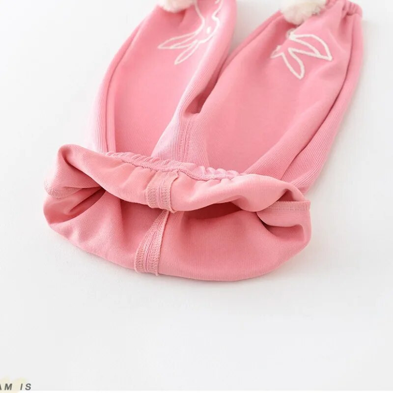 Baby Girls Bunny Hairball Sporta bikses Toddler Kids Mīkstas brīvas sporta bikses